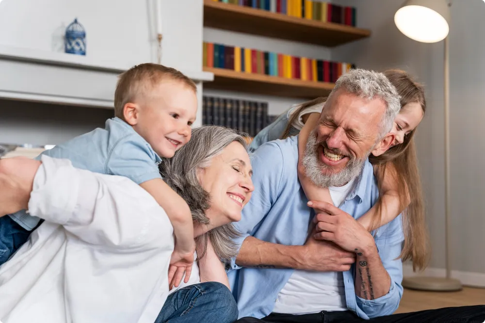 Grandparents enjoying time with grandkids