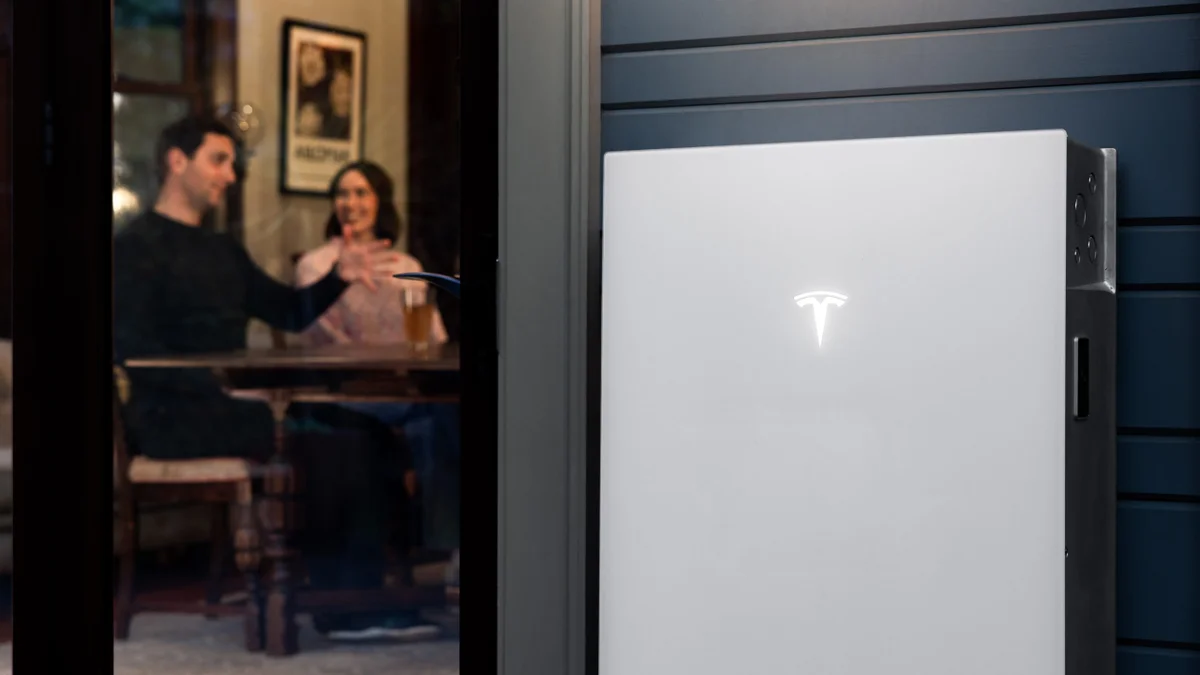 Tesla Powerwall 3 home battery mounted outside a home